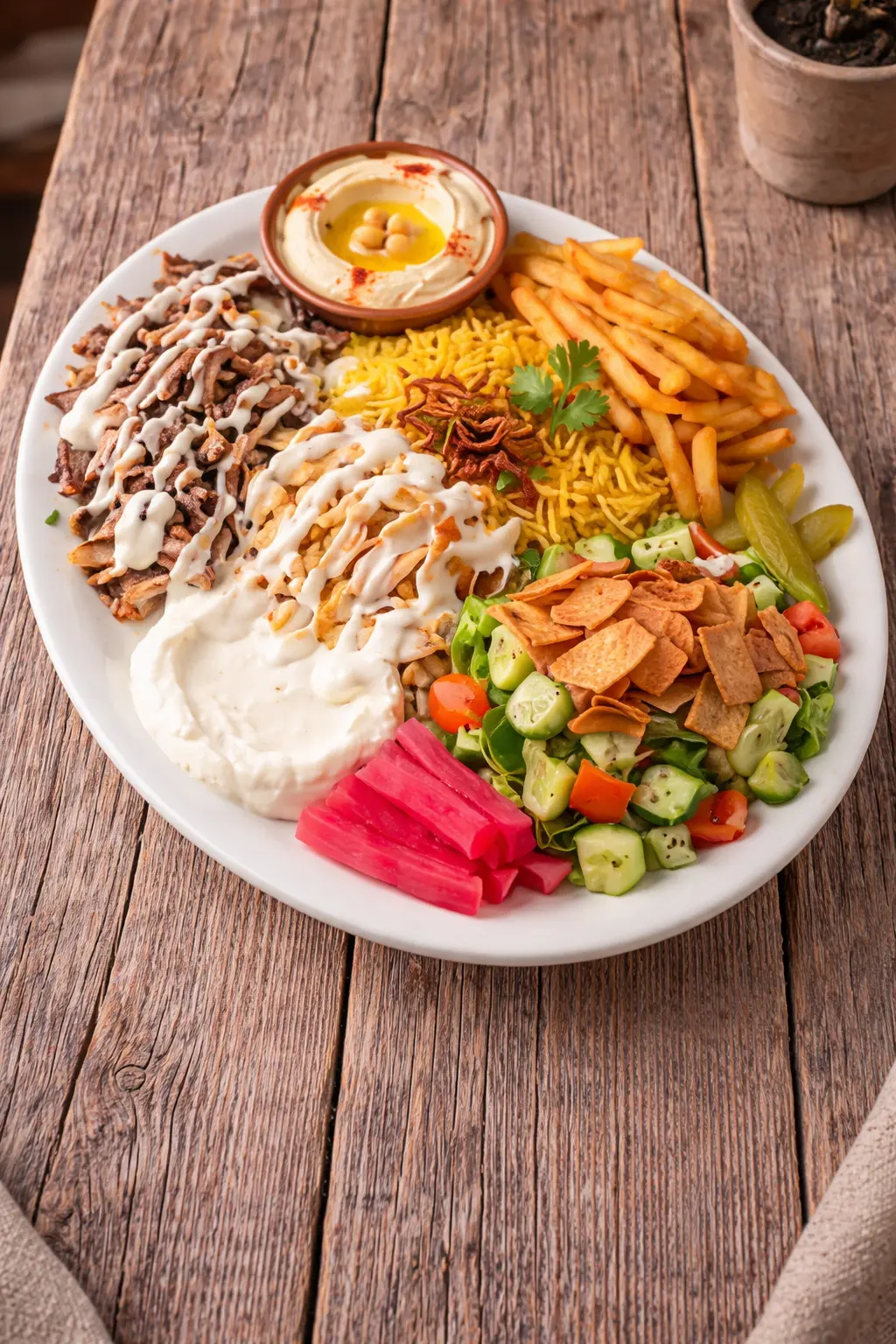 Mixed grill platter with assorted kababs and tandoori at A-One Restaurant Winnipeg