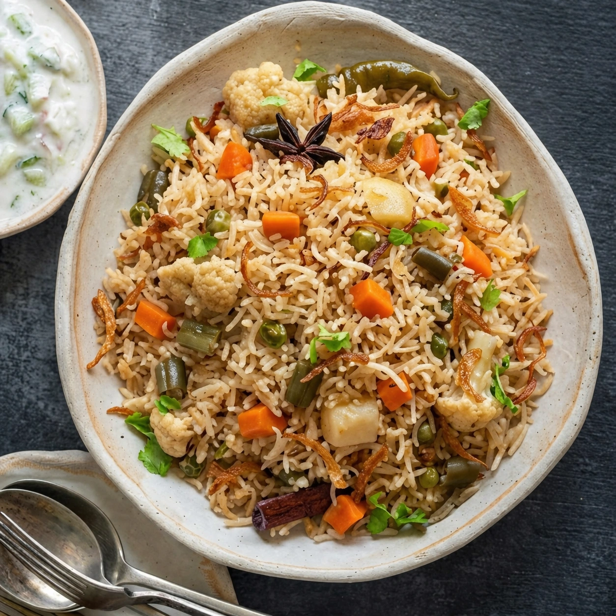 Fragrant Pakistani biryani and rice dishes at A-One Restaurant Winnipeg